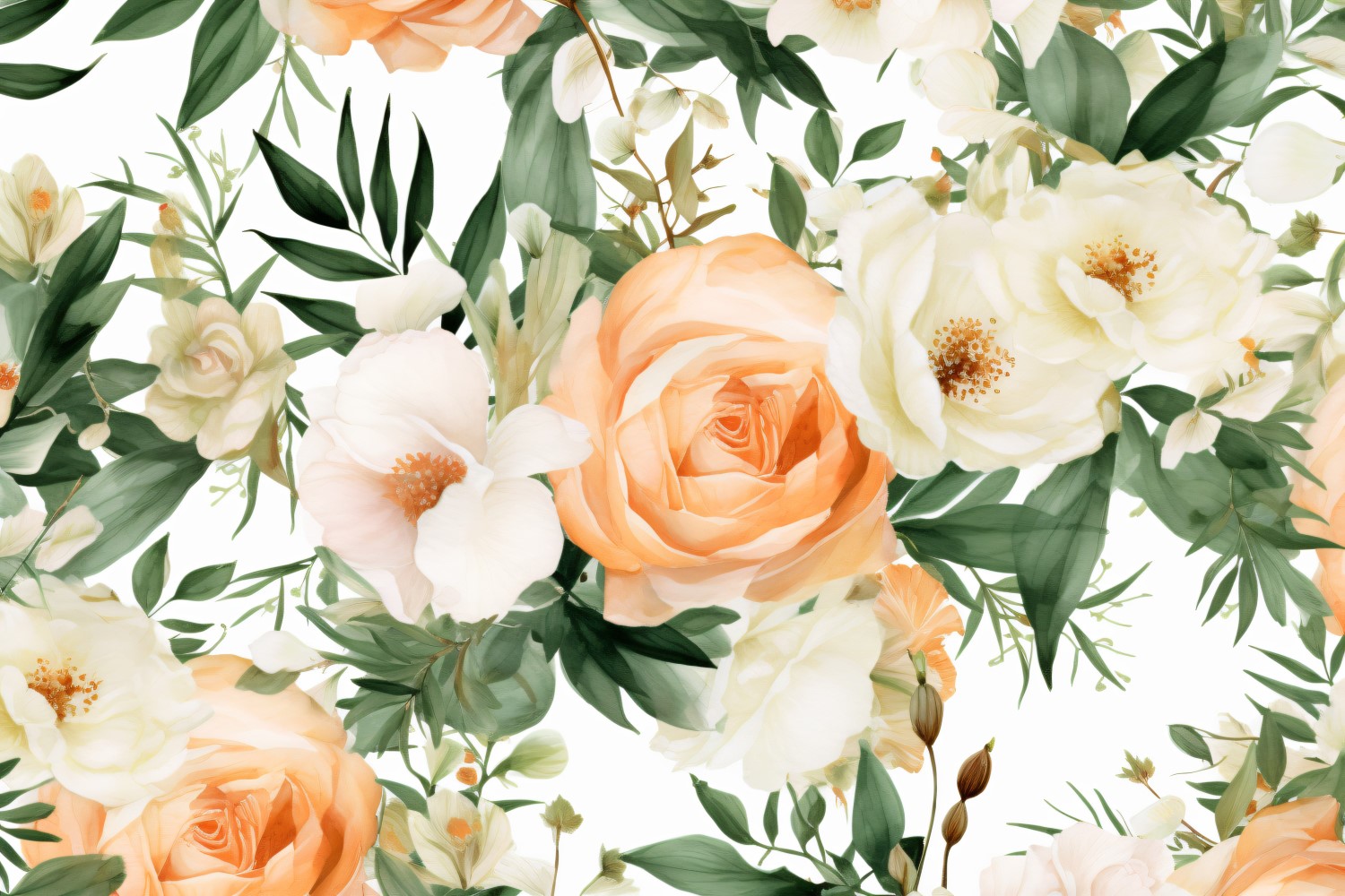 Watercolor floral wreath Background 166