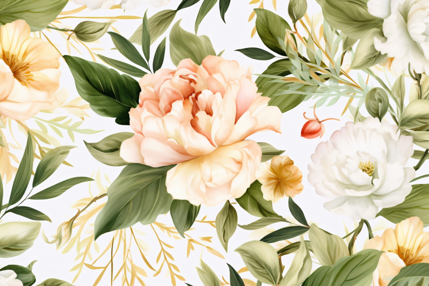 Watercolor floral wreath Background 170