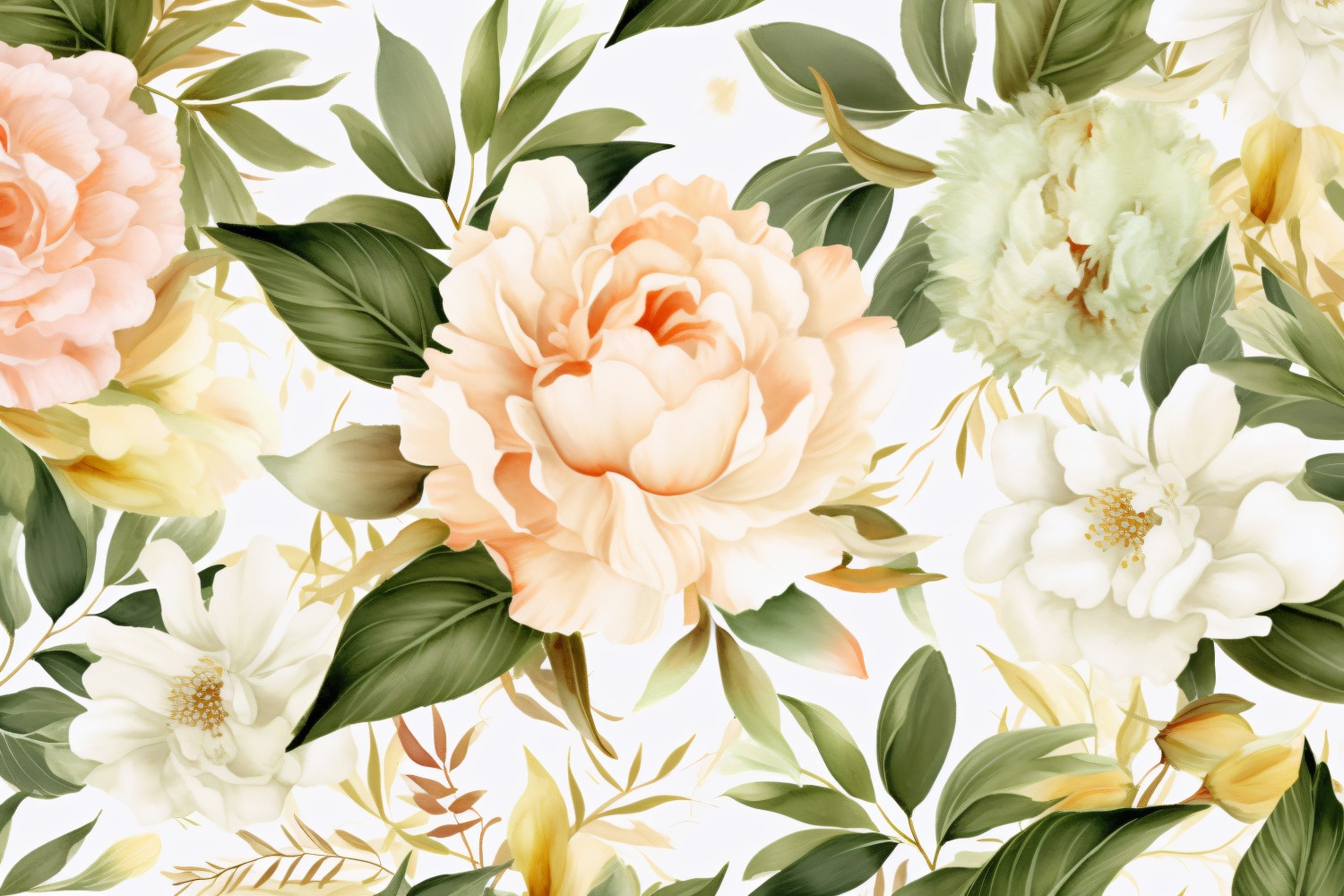 Watercolor flowers Background 173