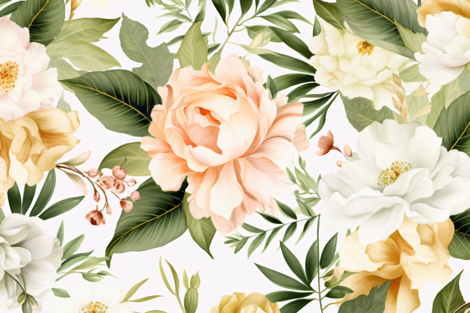 Watercolor flowers Background 177