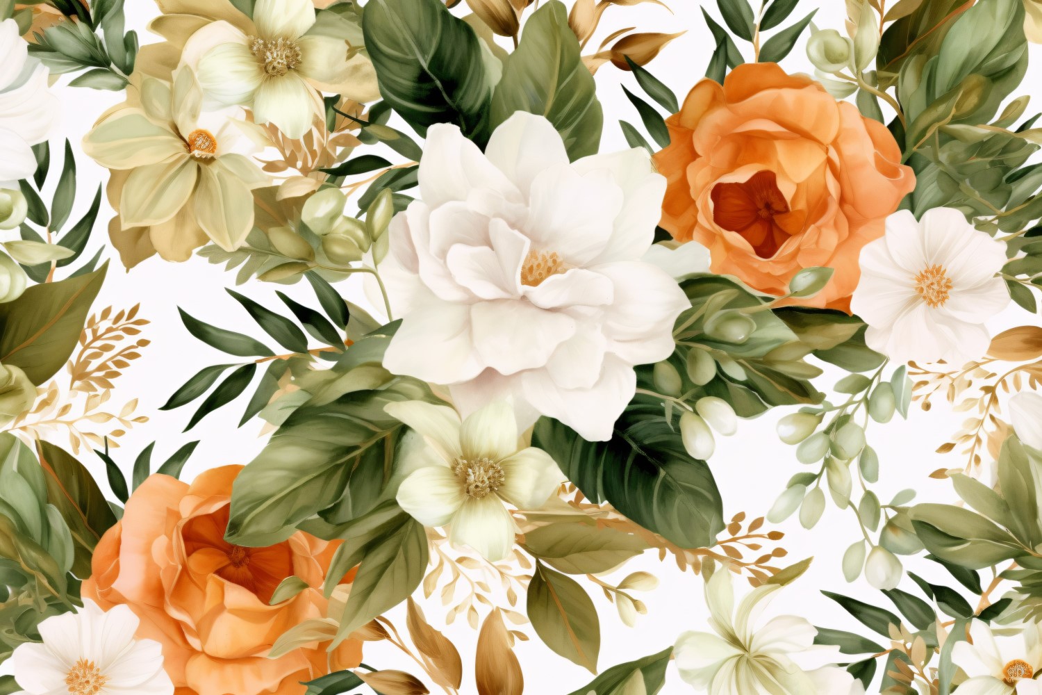 Watercolor floral wreath Background 178