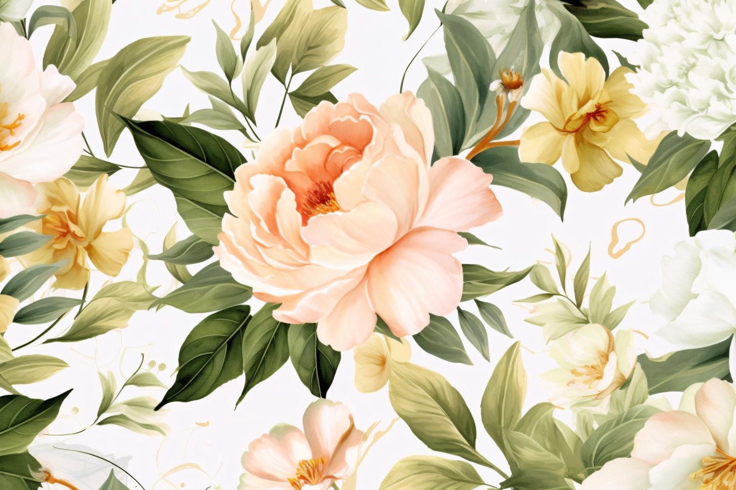 Watercolor flowers Background 181