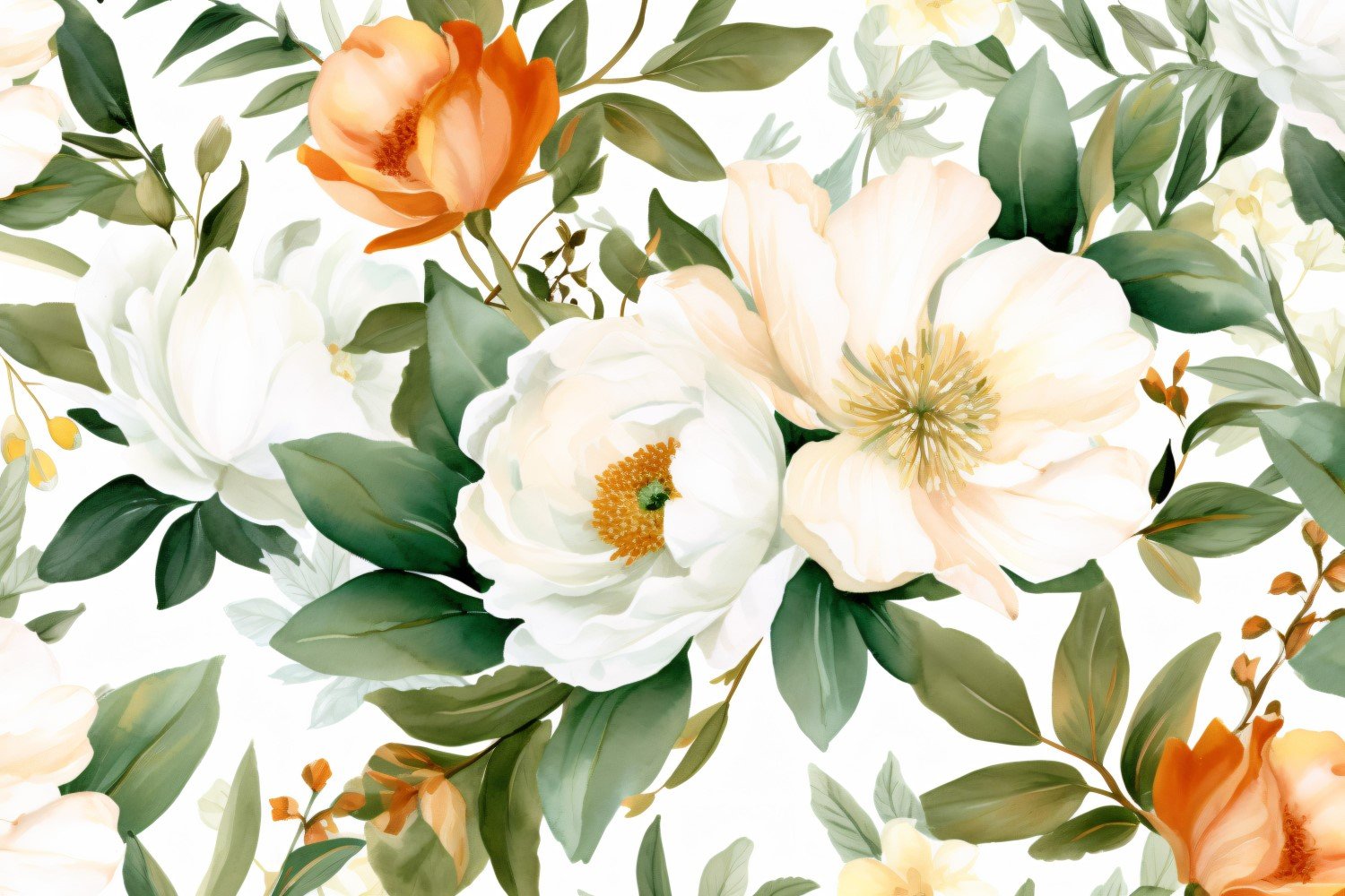 Watercolor floral wreath Background 182