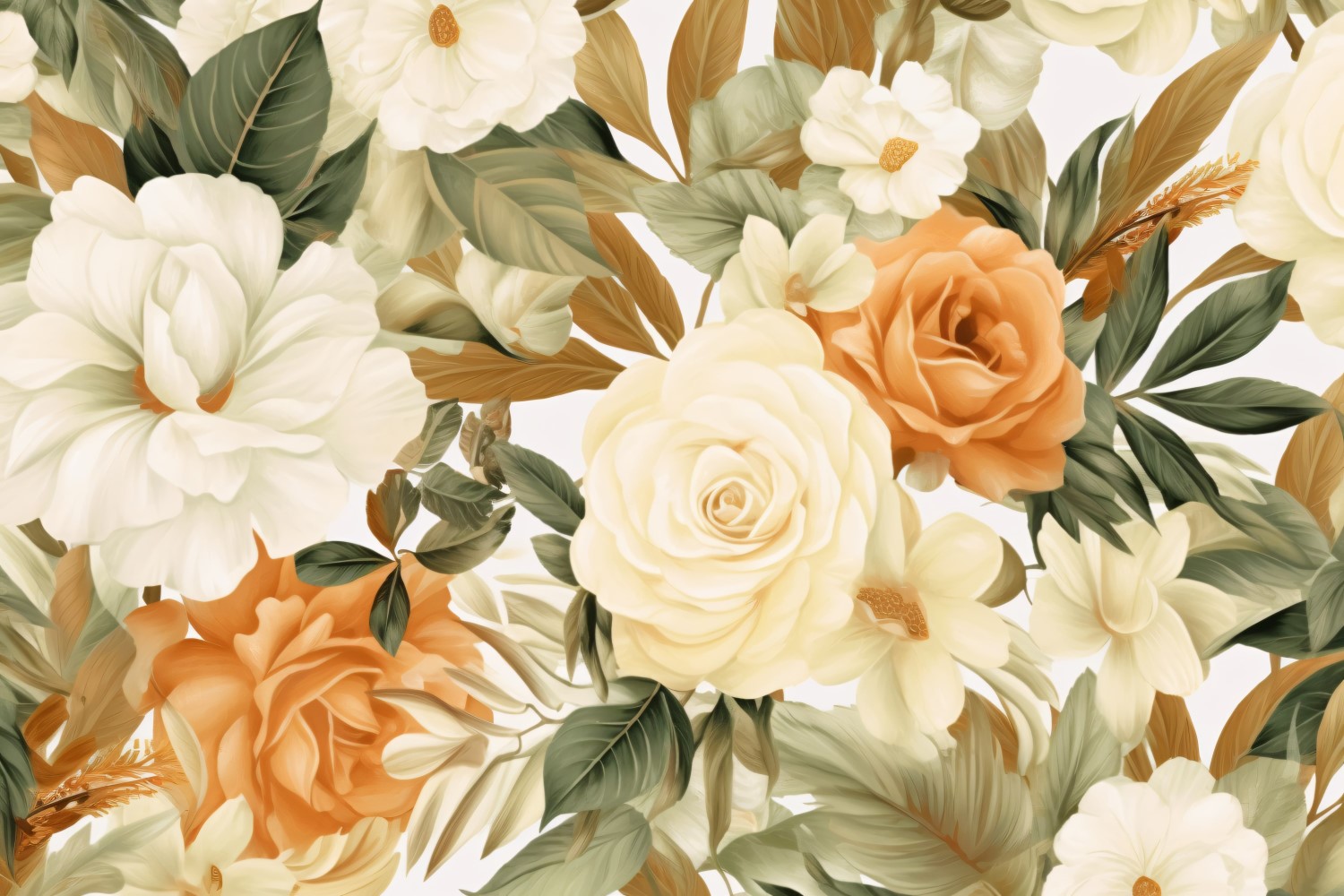 Watercolor flowers wreath Background 183