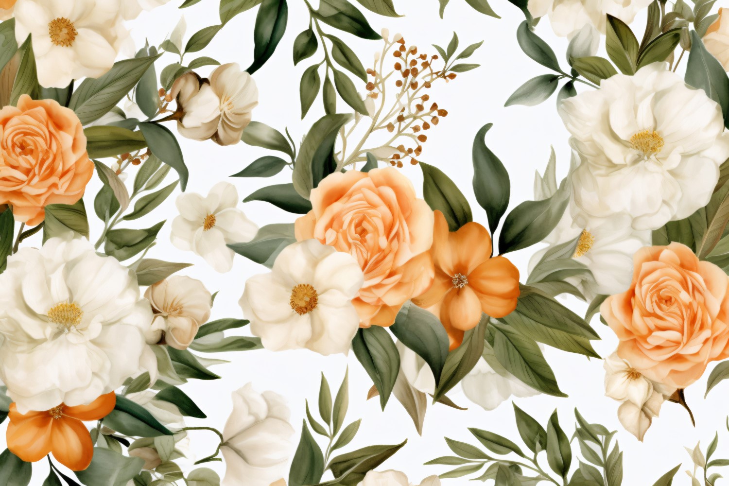 Watercolor flowers Background 185