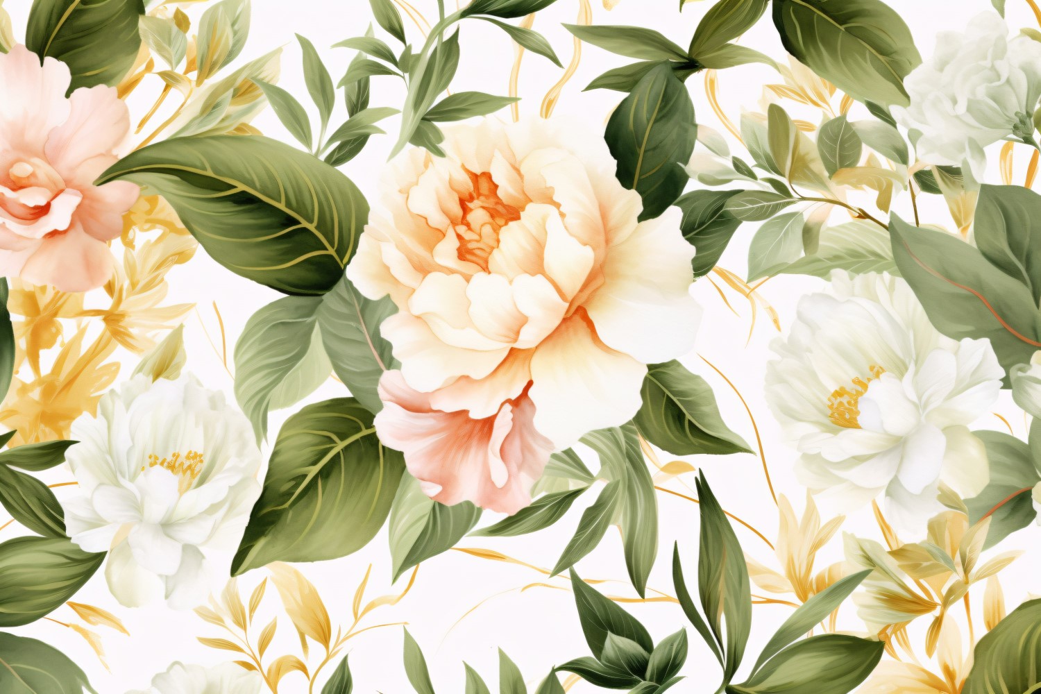 Watercolor flowers wreath Background 187