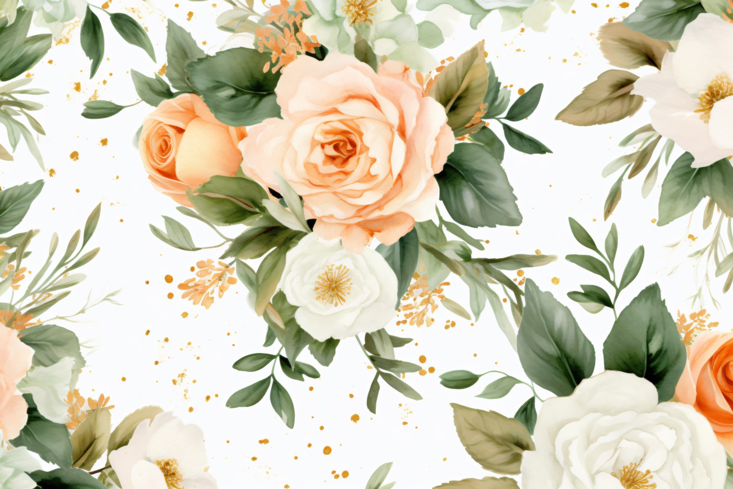 Watercolor flowers Background 193