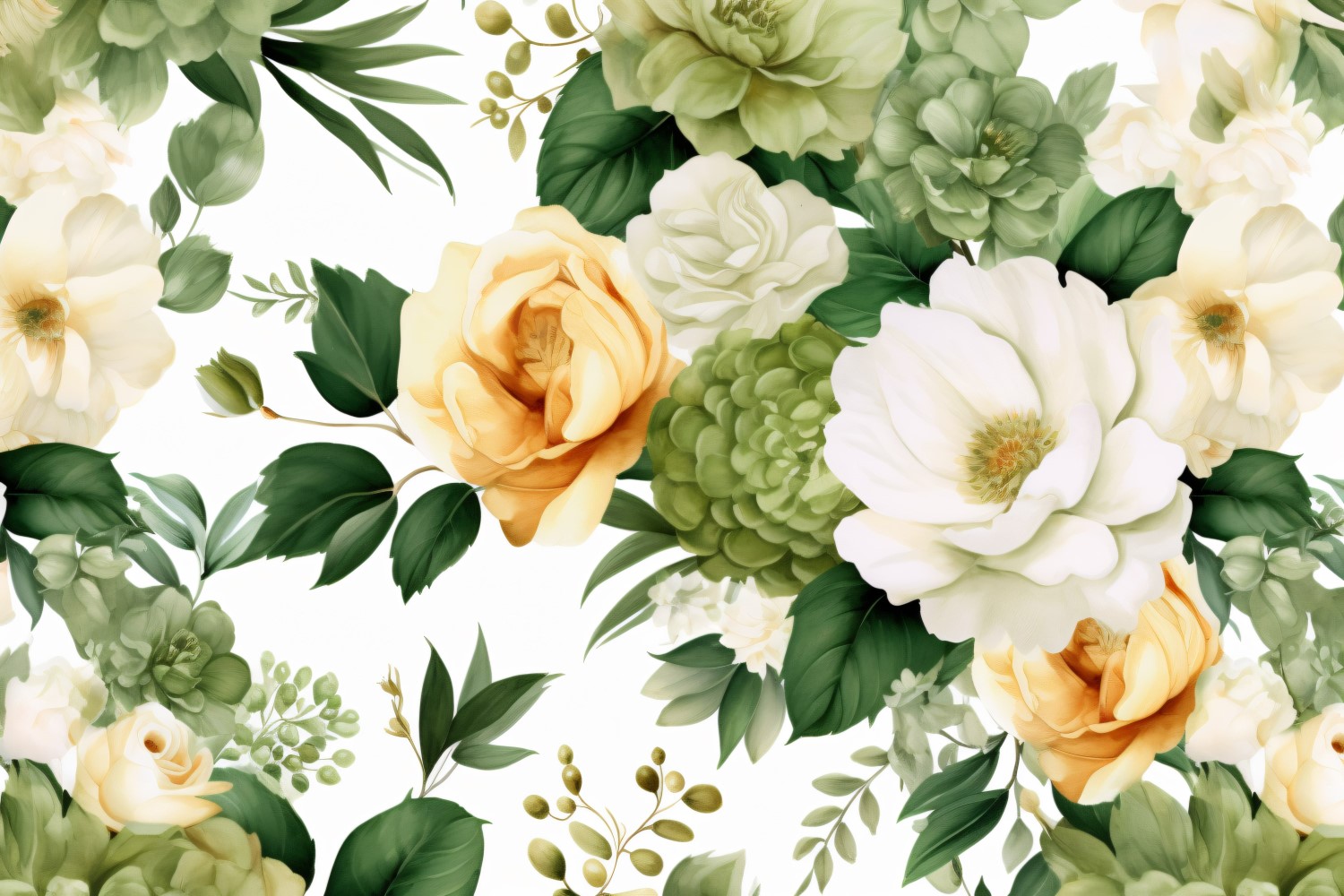 Watercolor floral wreath Background 194