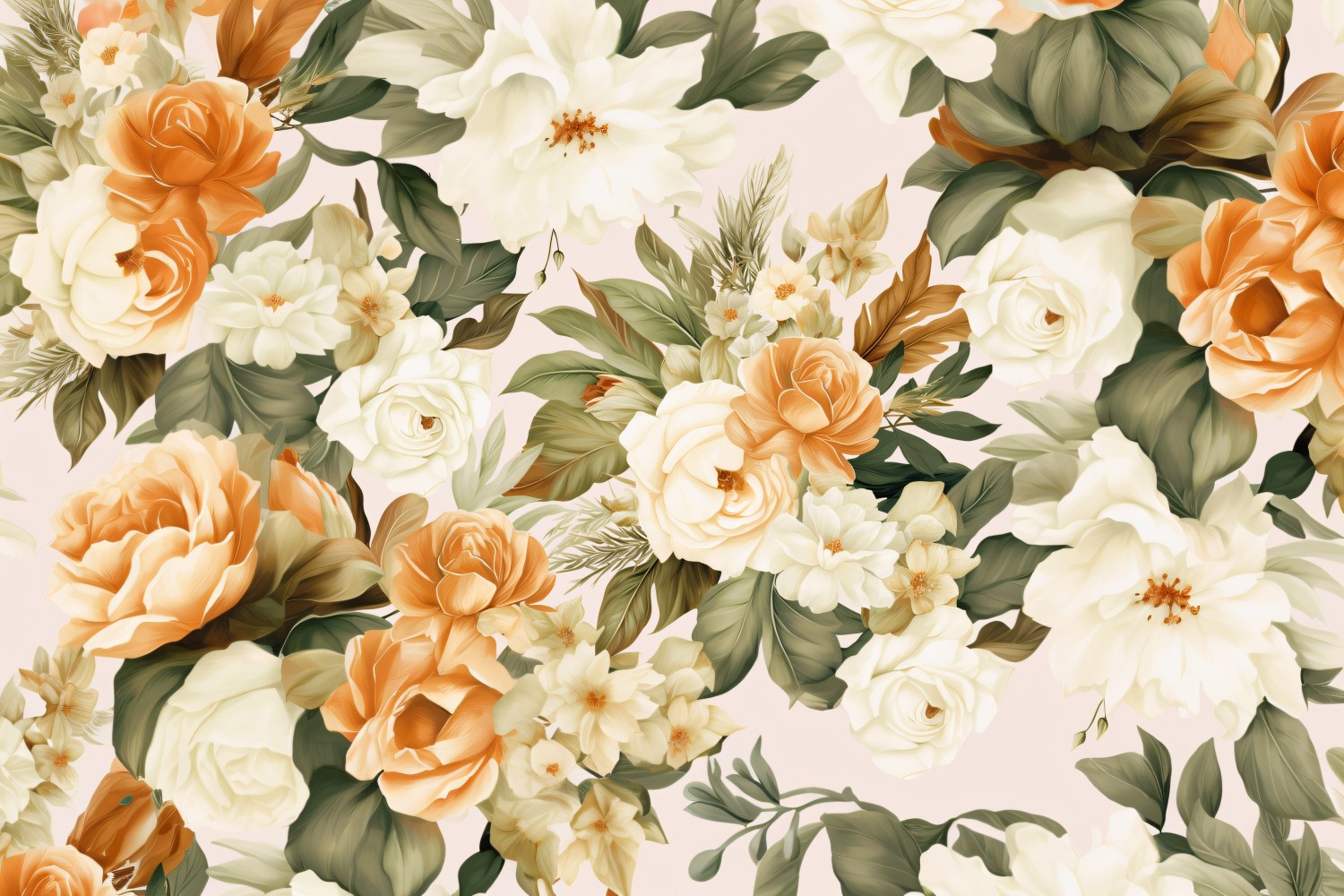 Watercolor flowers wreath Background 195