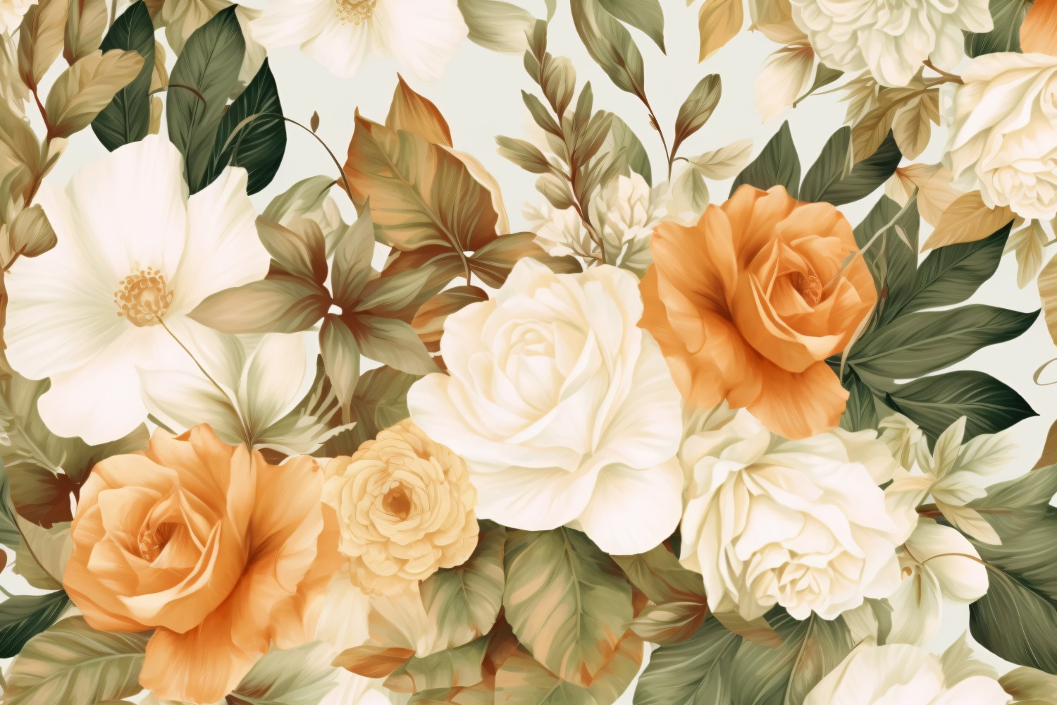 Watercolor floral wreath Background 198