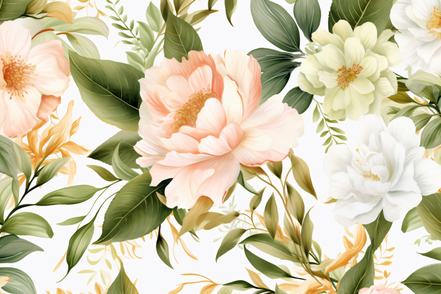 Watercolor flowers Background 201