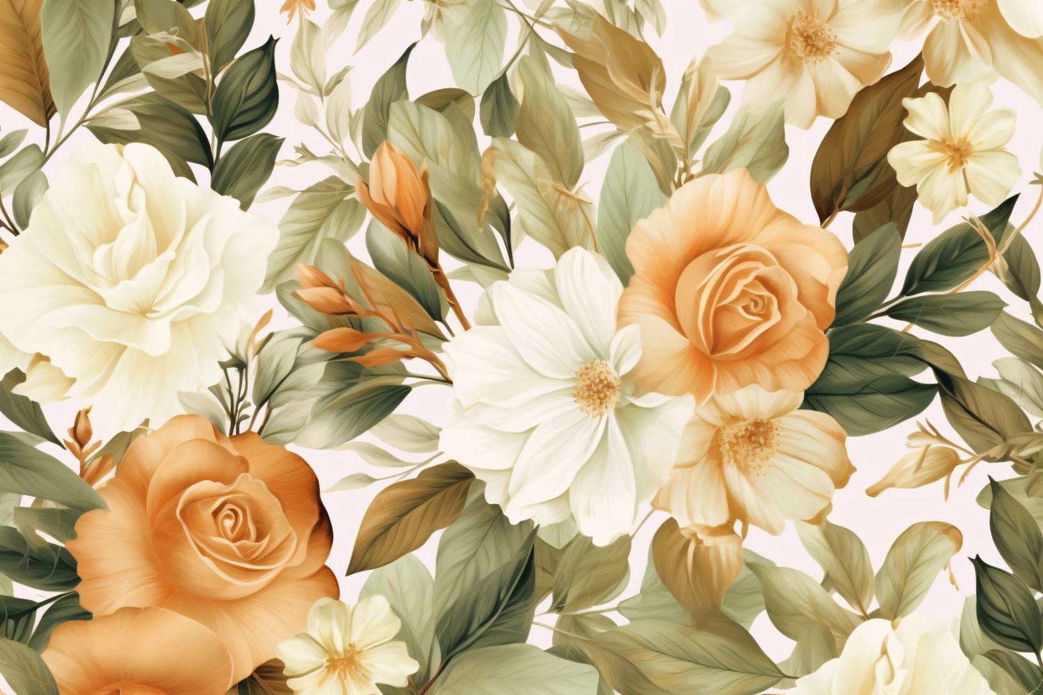 Watercolor flowers Background 209