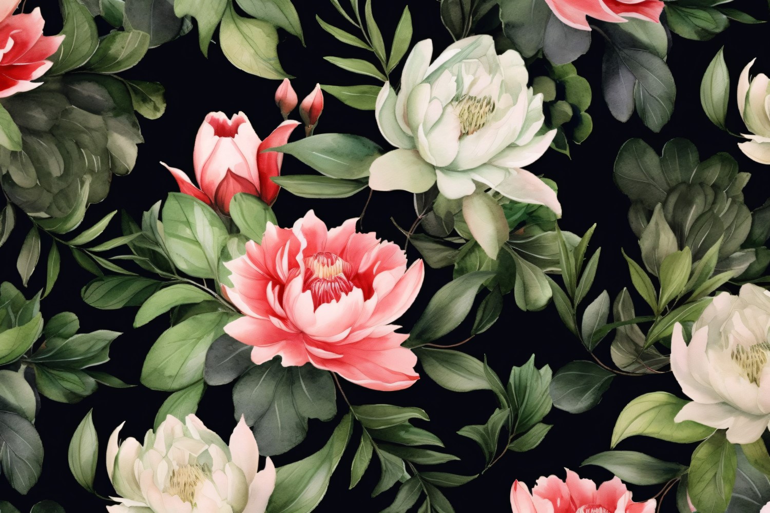 Watercolor Floral Background 215