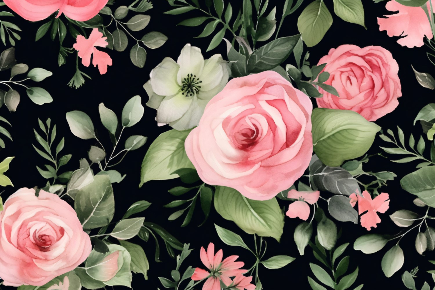 Watercolor floral wreath Background 228