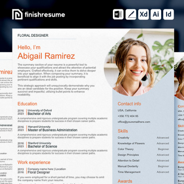 Cv Bloom Resume Templates 363064