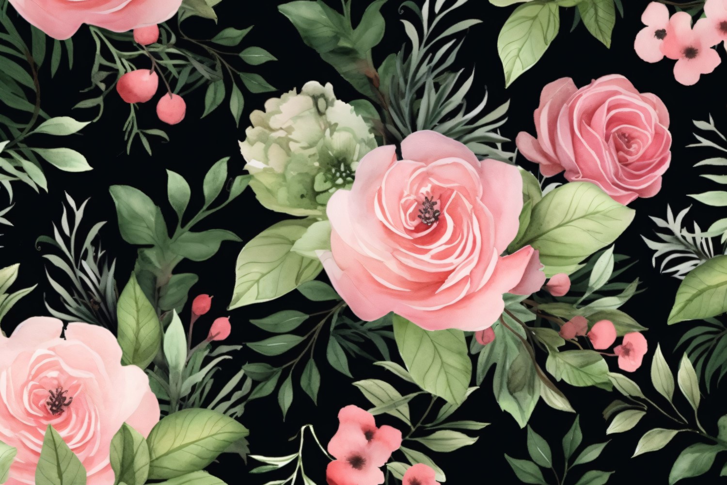 Watercolor Floral Background 240