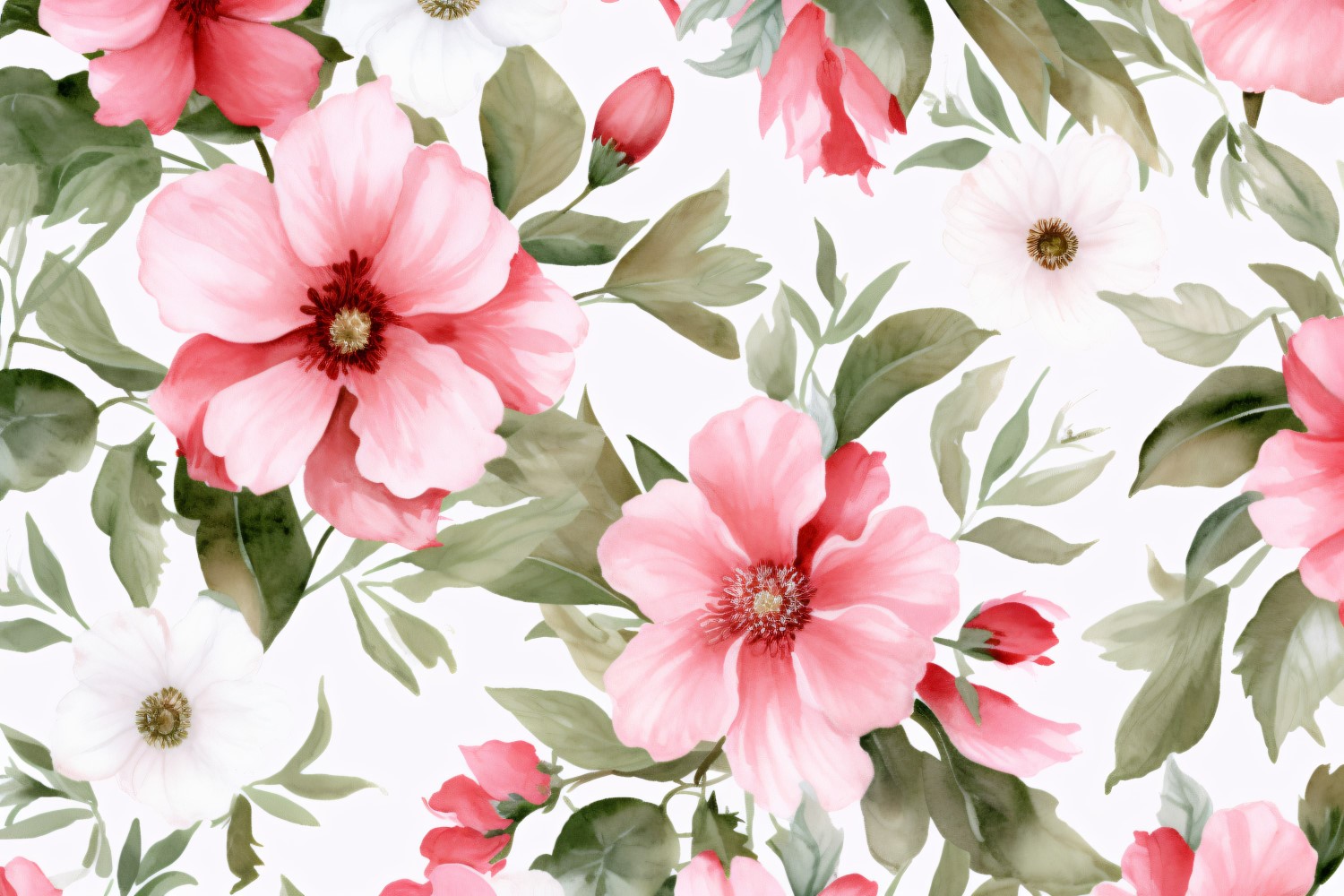 Watercolor Floral Background 244