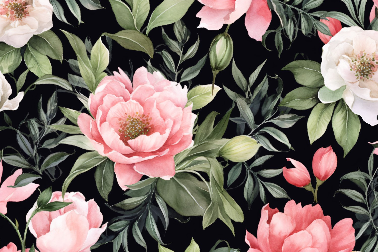 Watercolor Floral Background 252