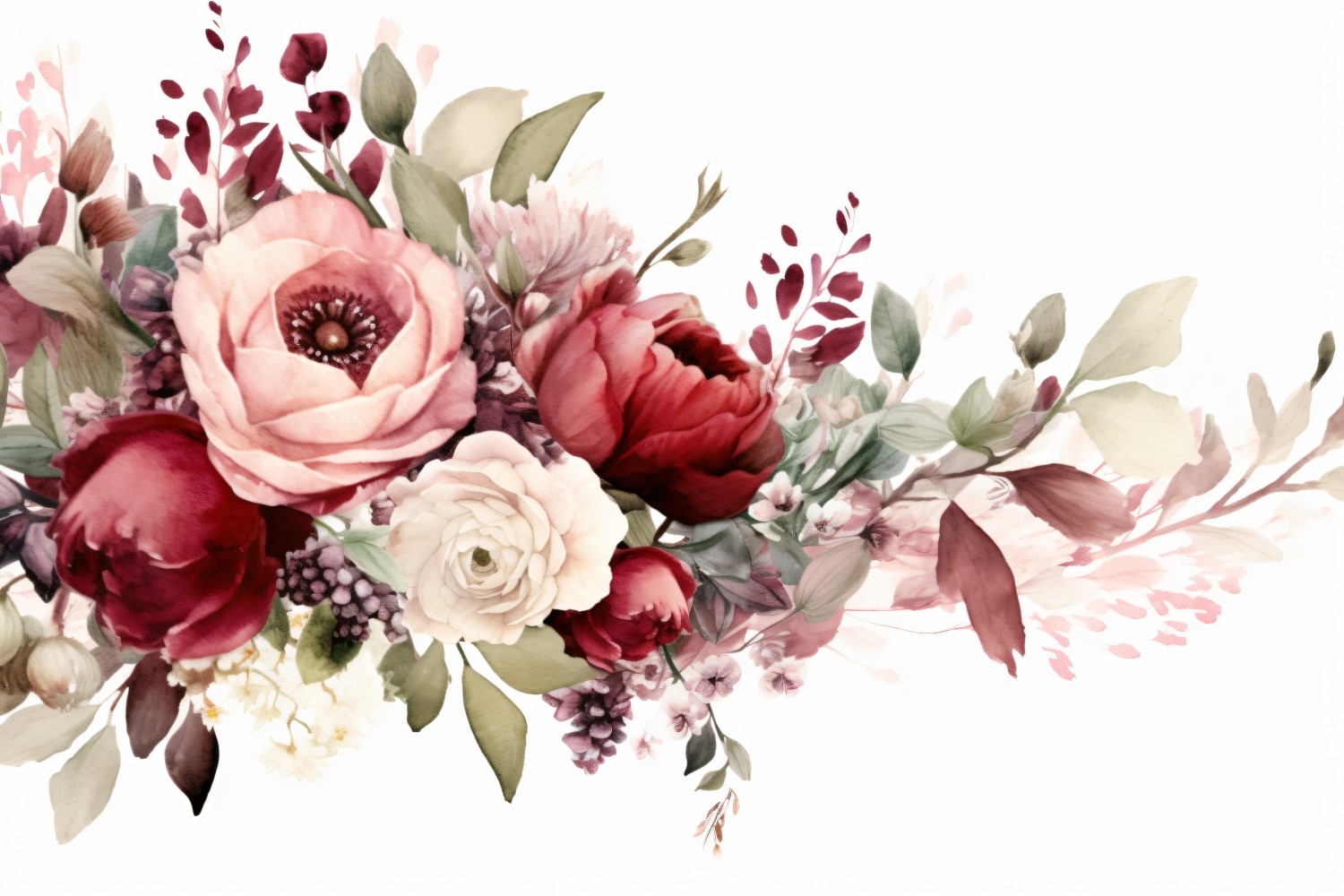 Watercolor Floral Background 271