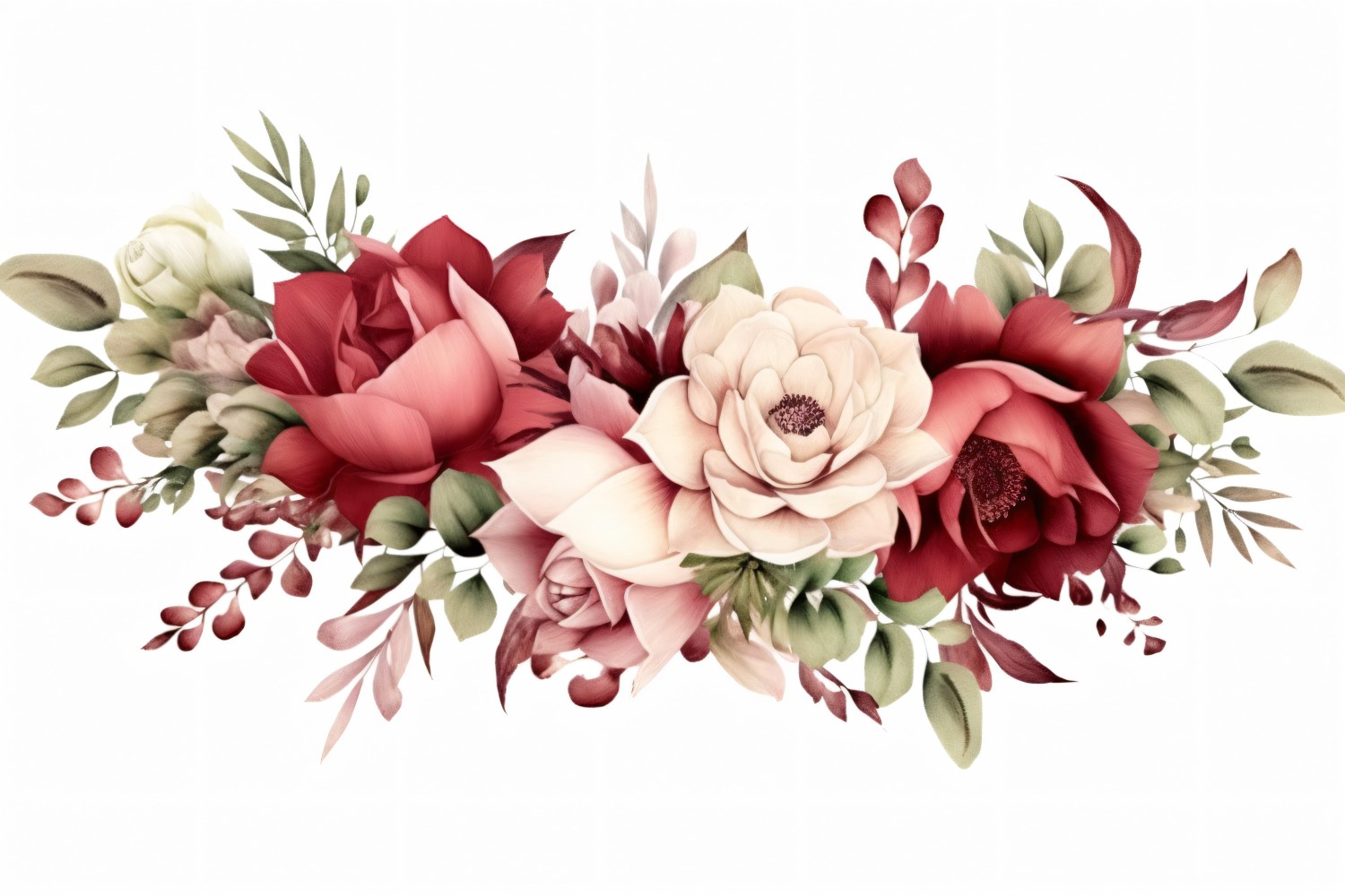 Watercolor flowers Background 272