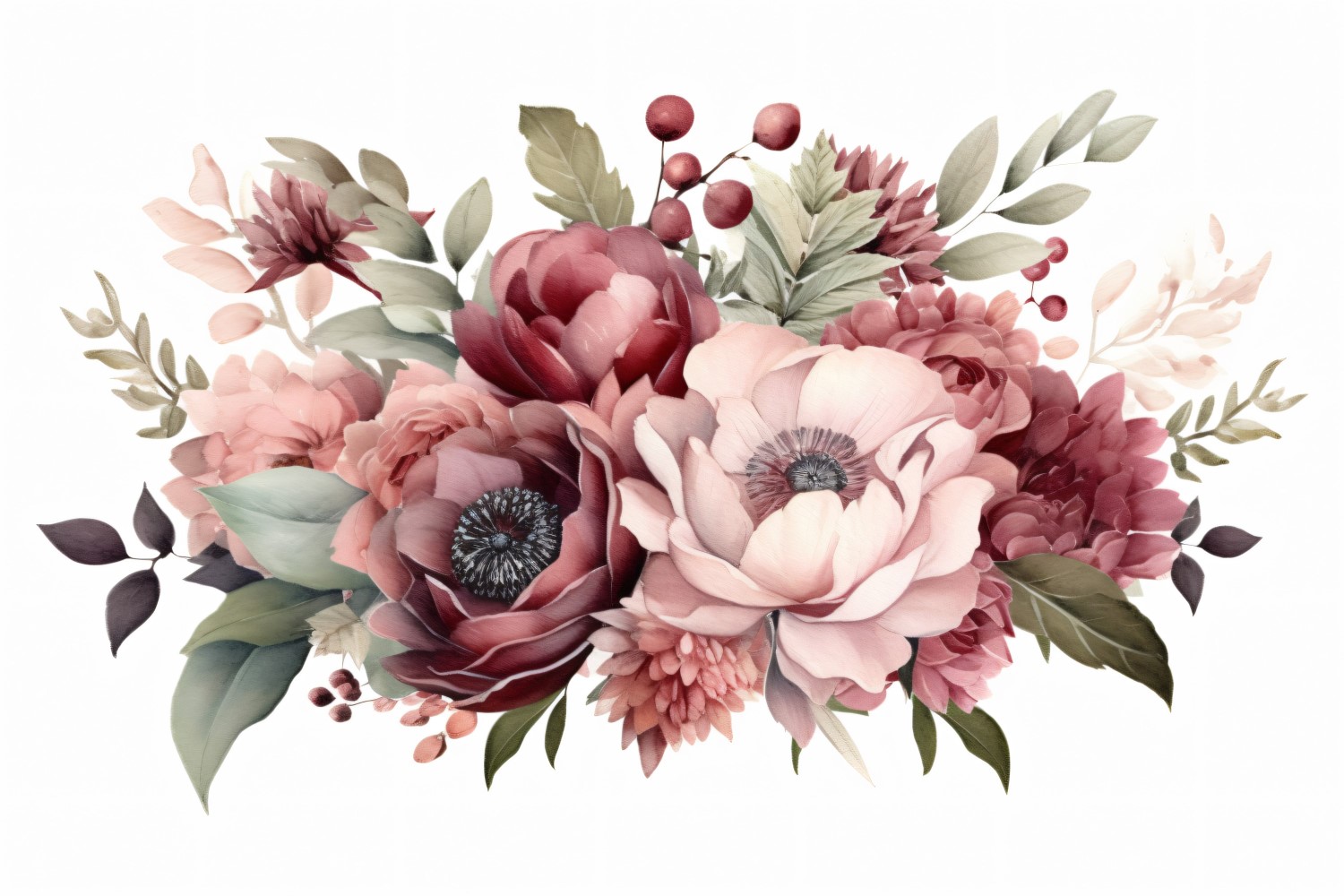 Watercolor floral wreath Background 276