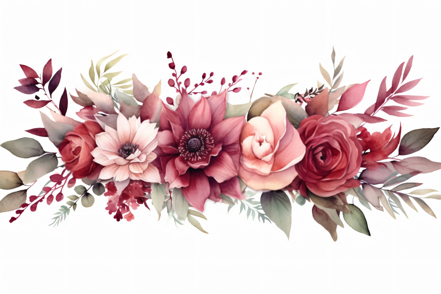 Watercolor Floral Background 278