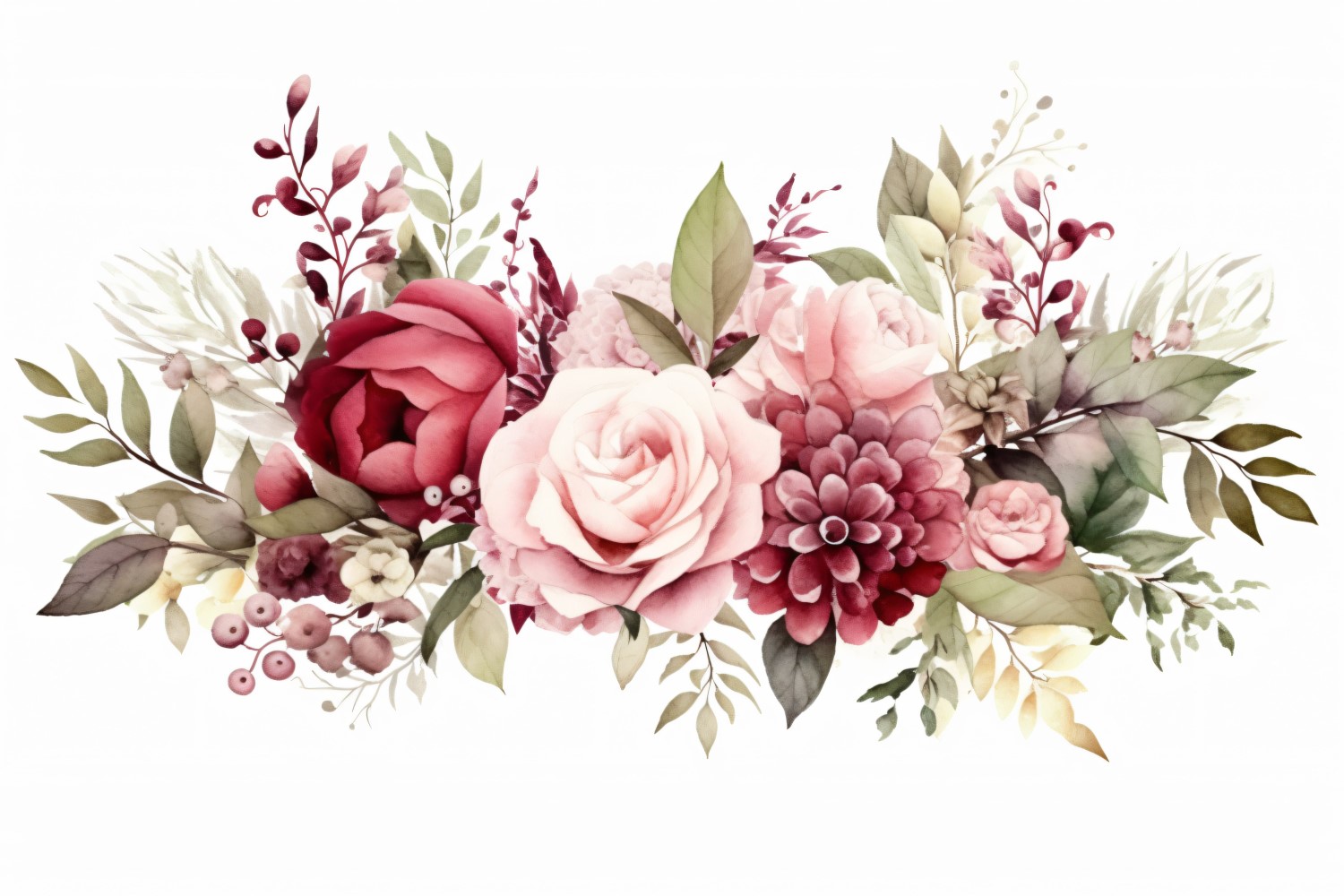 Watercolor Floral Background 282