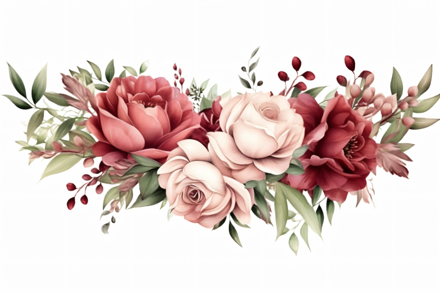 Watercolor floral wreath Background 284