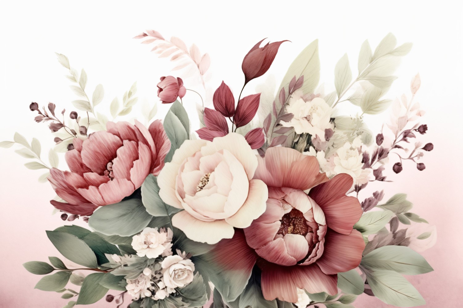 Watercolor Floral Background 286