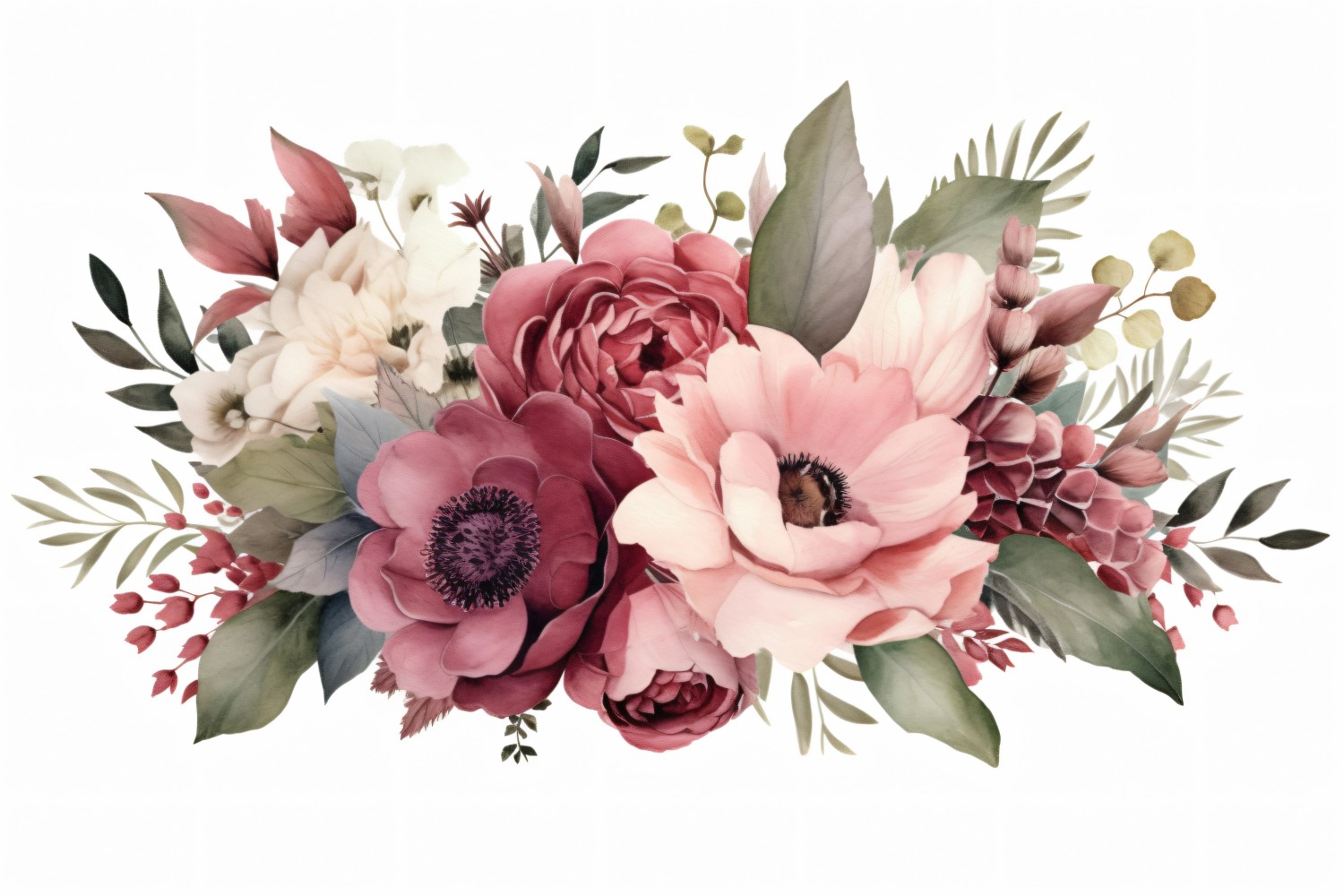 Watercolor Floral Background 289