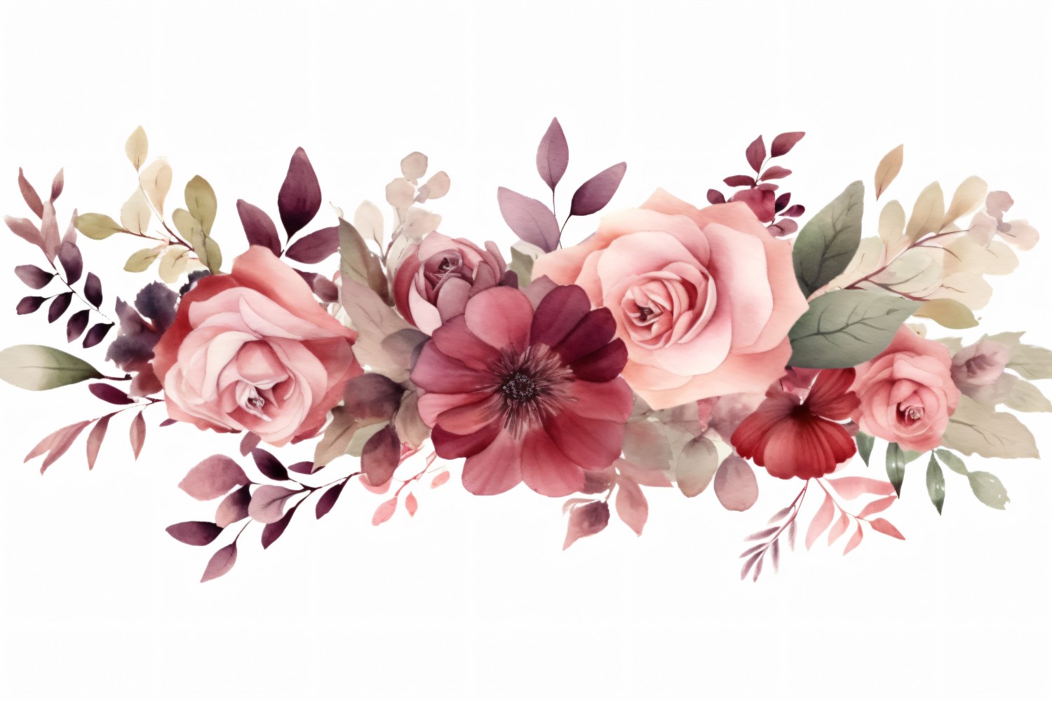 Watercolor Floral Background 293