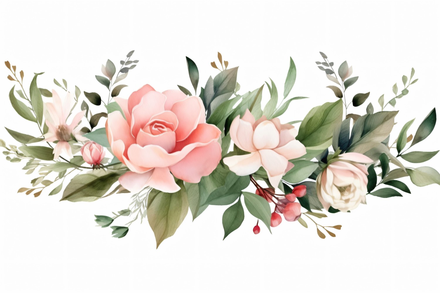 Watercolor Floral Background 297