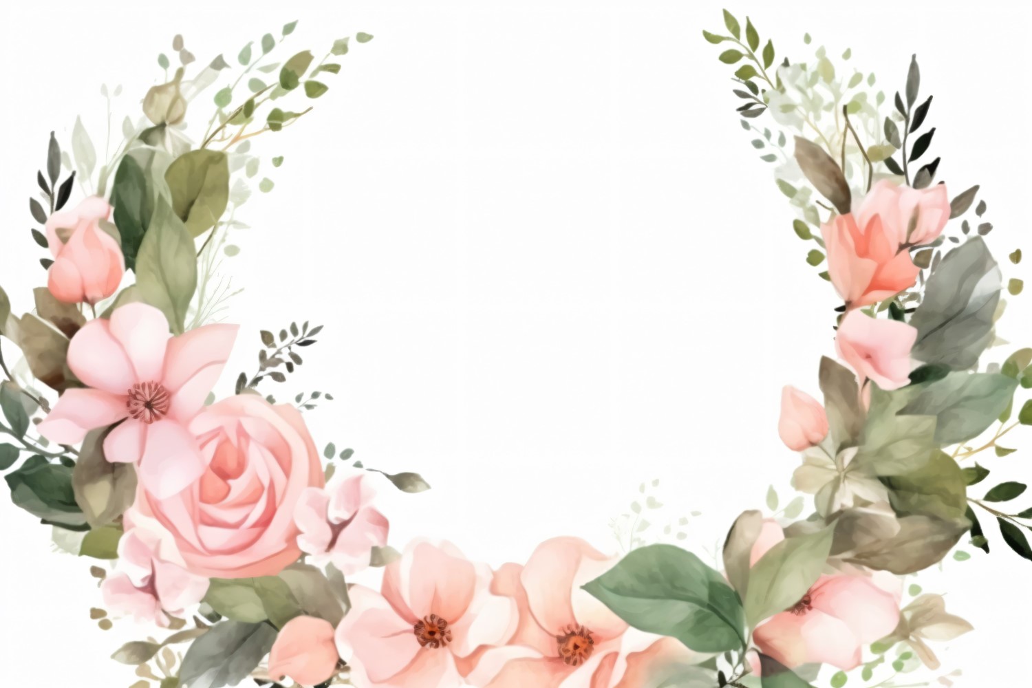 Watercolor flowers Background 302