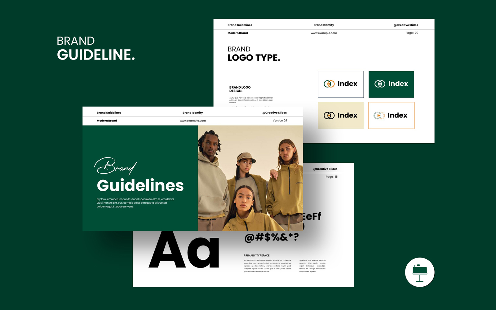 Index | Brand Guidelines Keynote Template