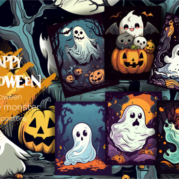 Halloween Ghost Illustrations Templates 363273