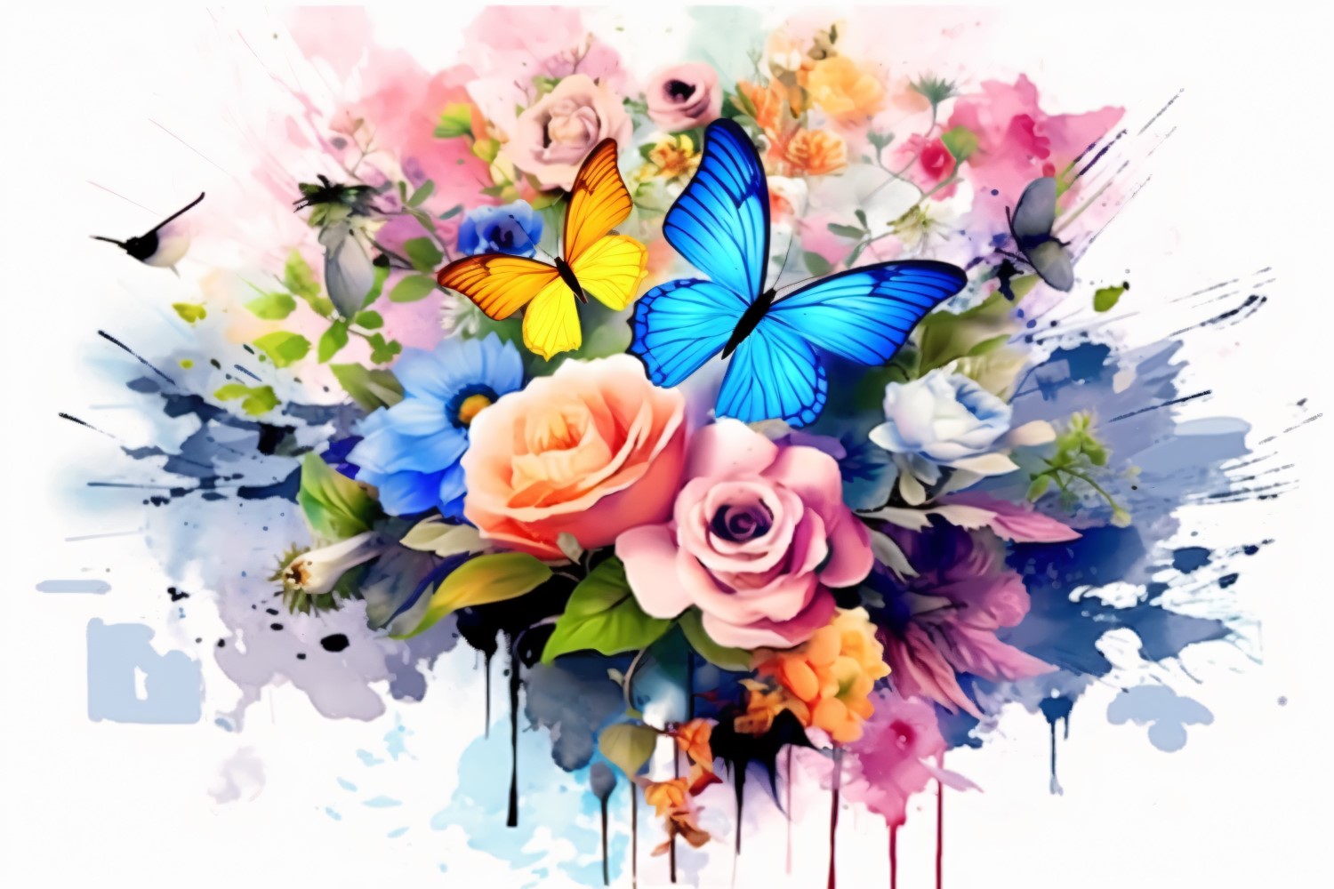 Watercolor Floral Background 315