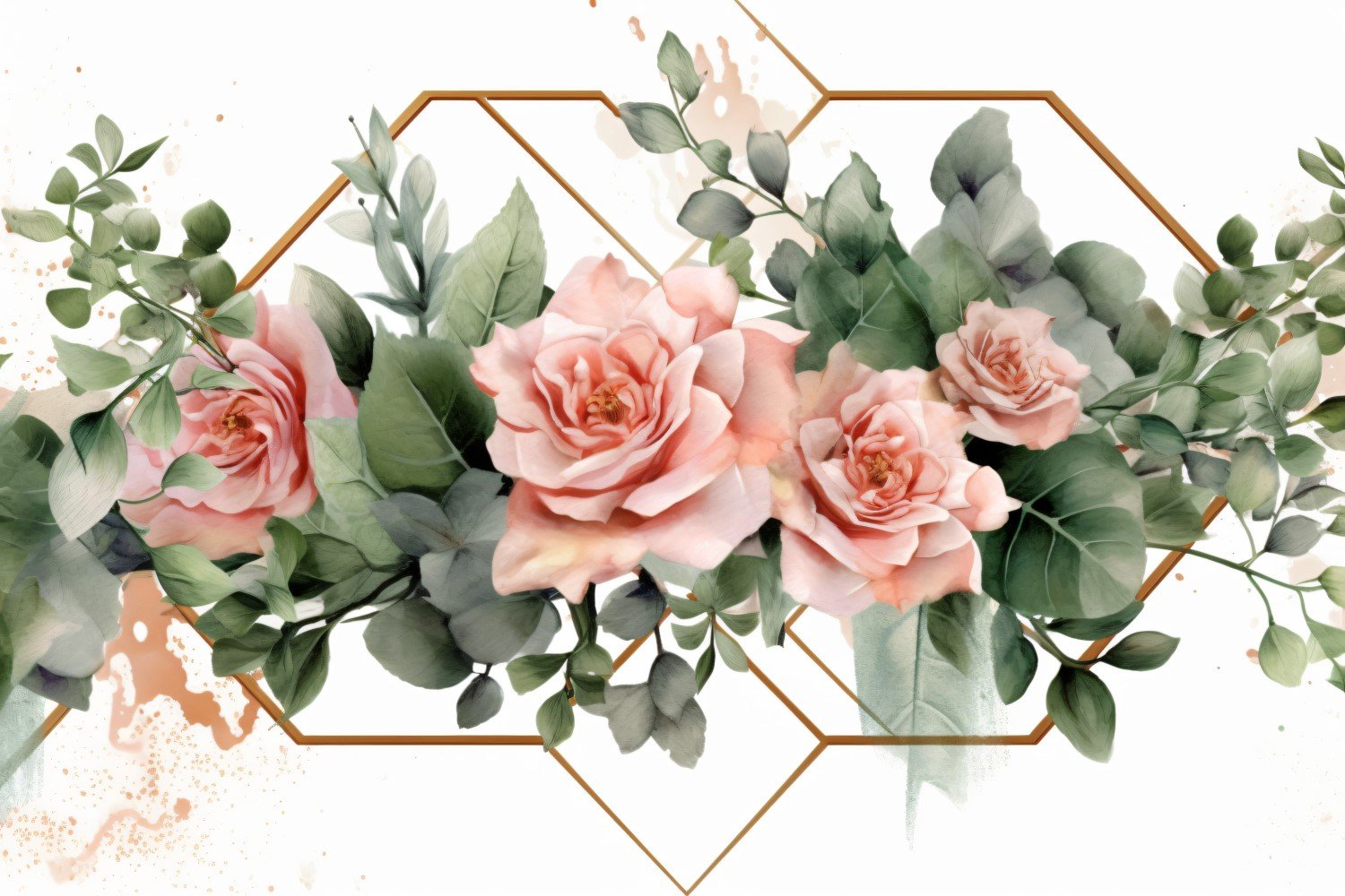 Watercolor flowers Background 327