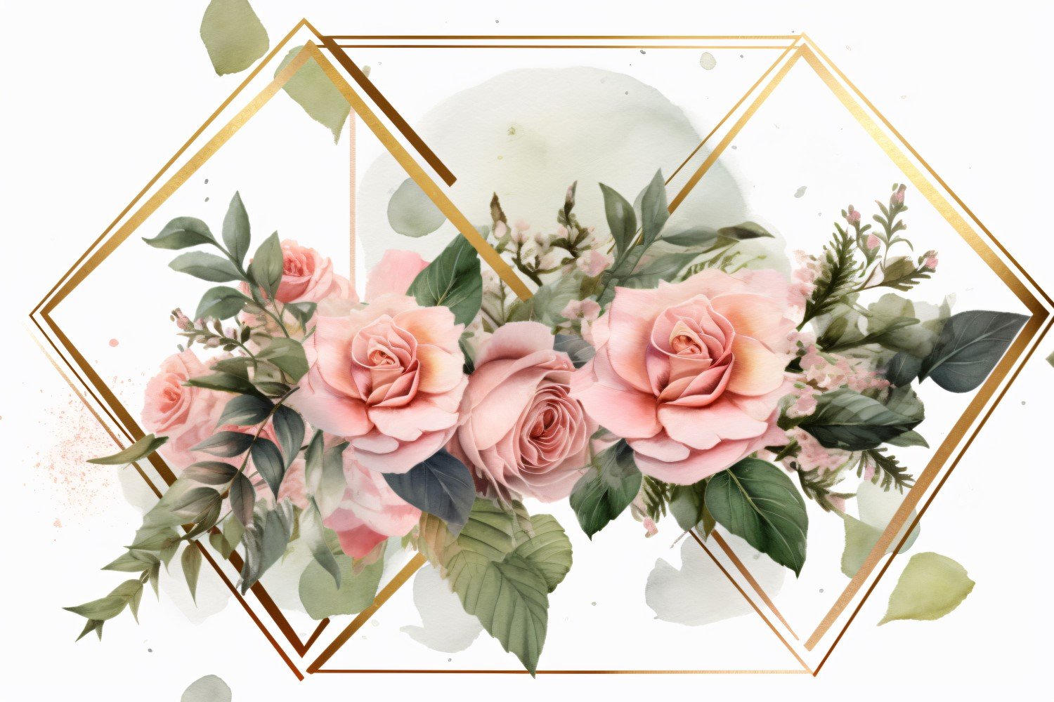 Watercolor Floral Background - 330