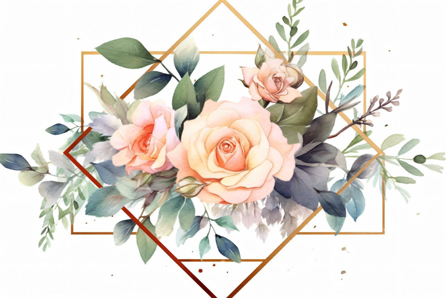 Watercolor Floral Background 334