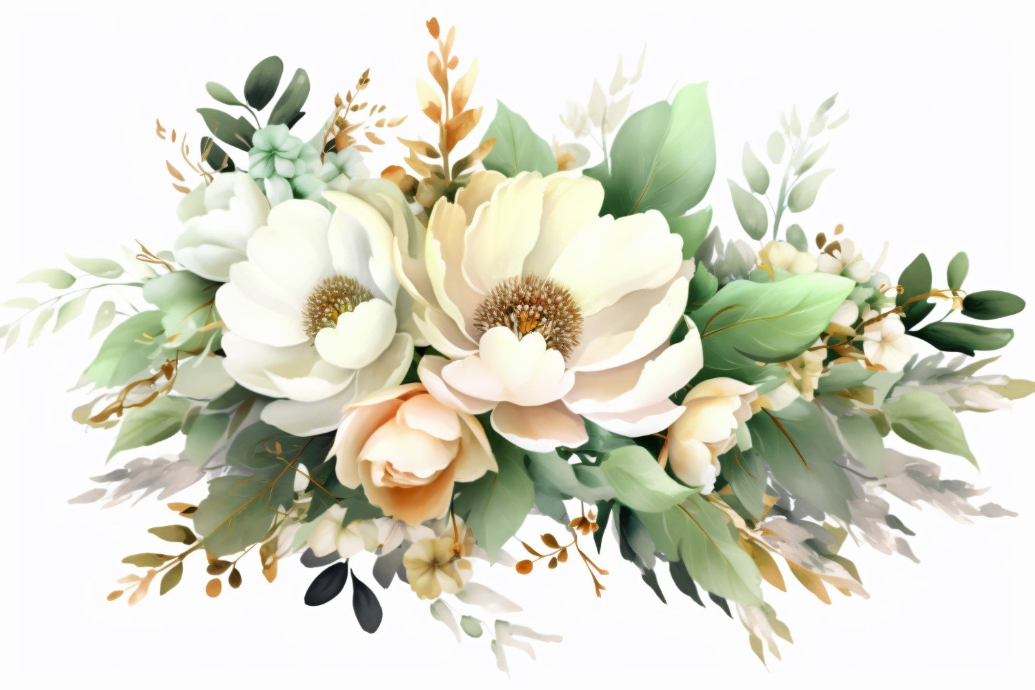 Watercolor Floral Background 338