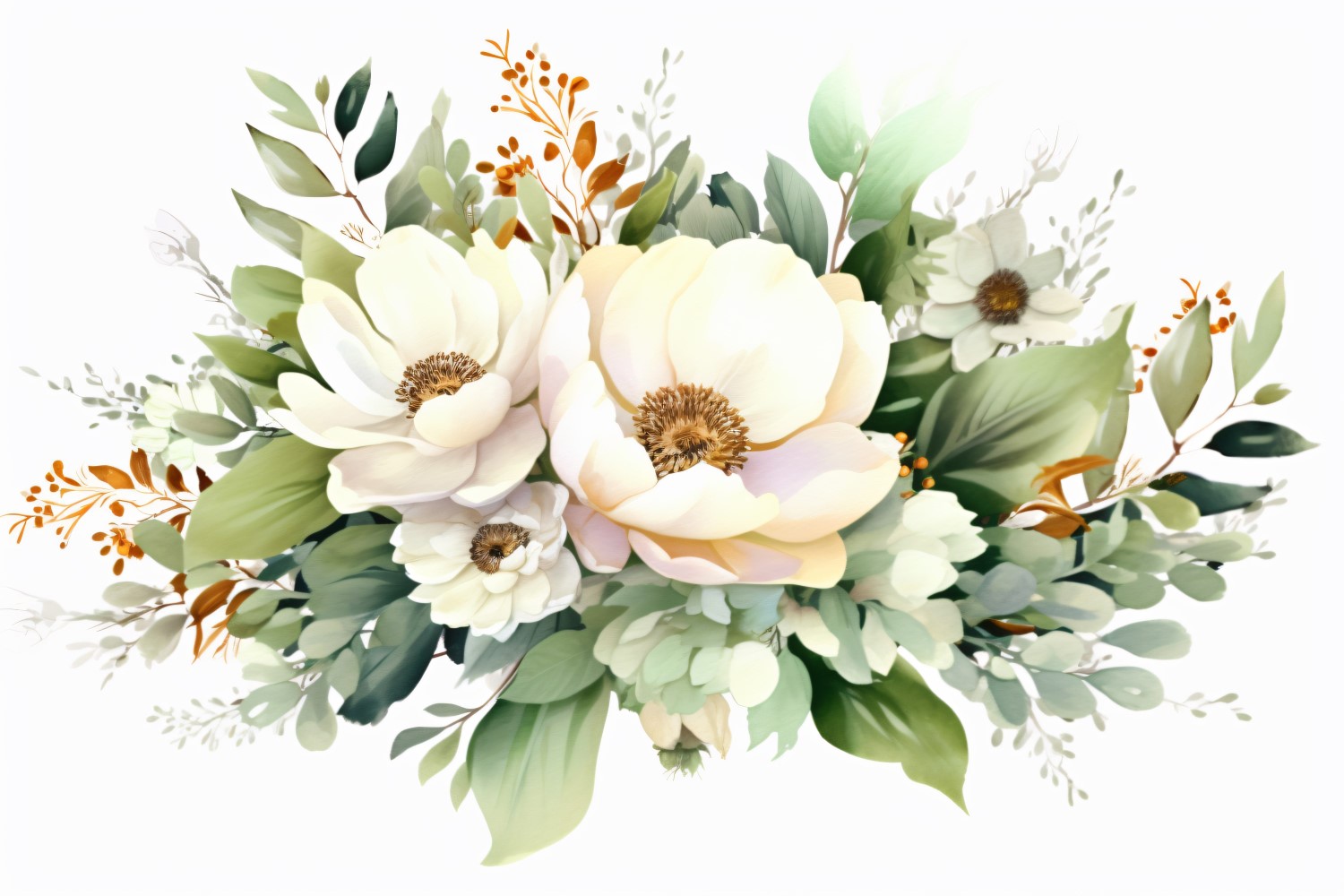 Watercolor flowers wreath Background 341