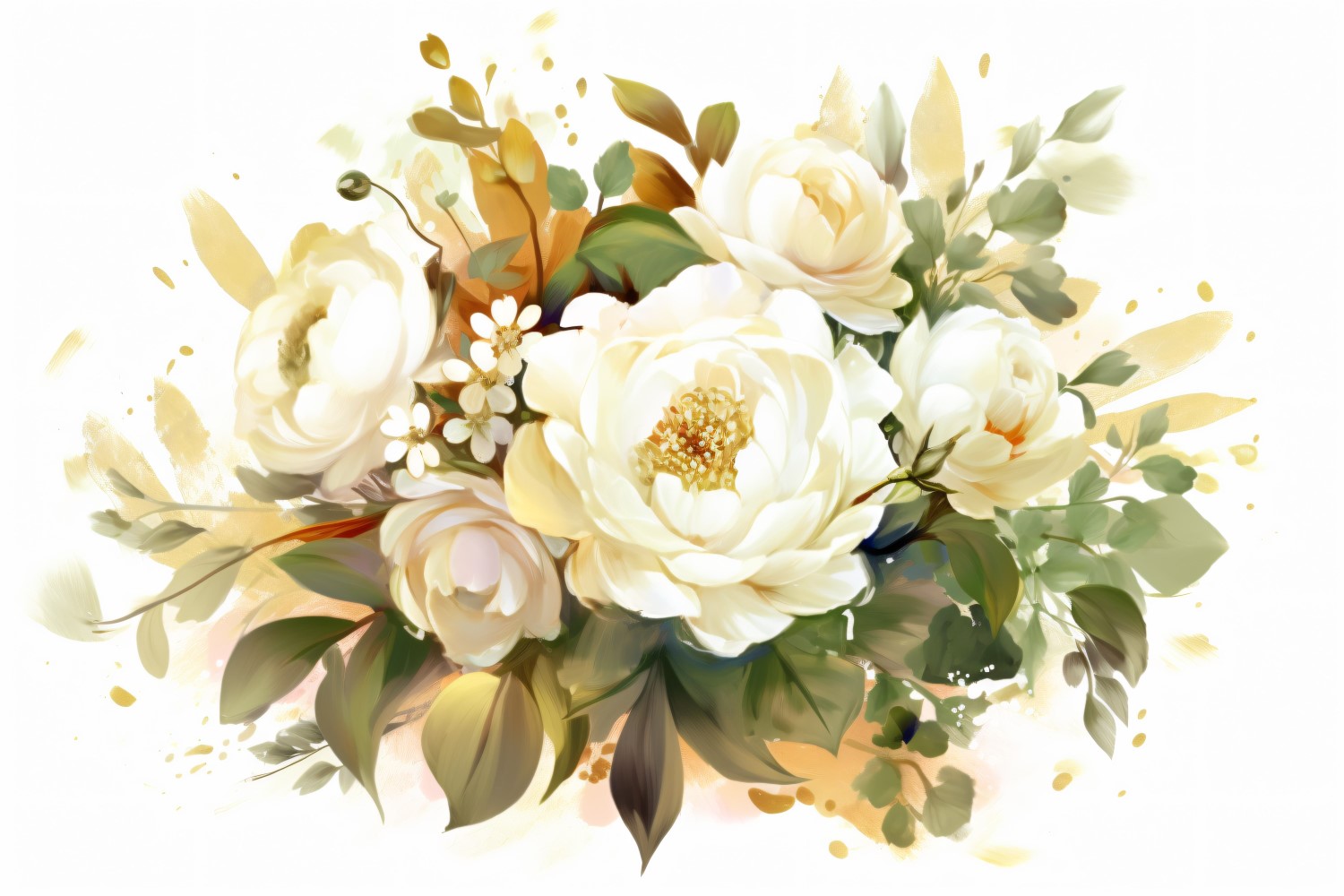 Watercolor Floral Background 345