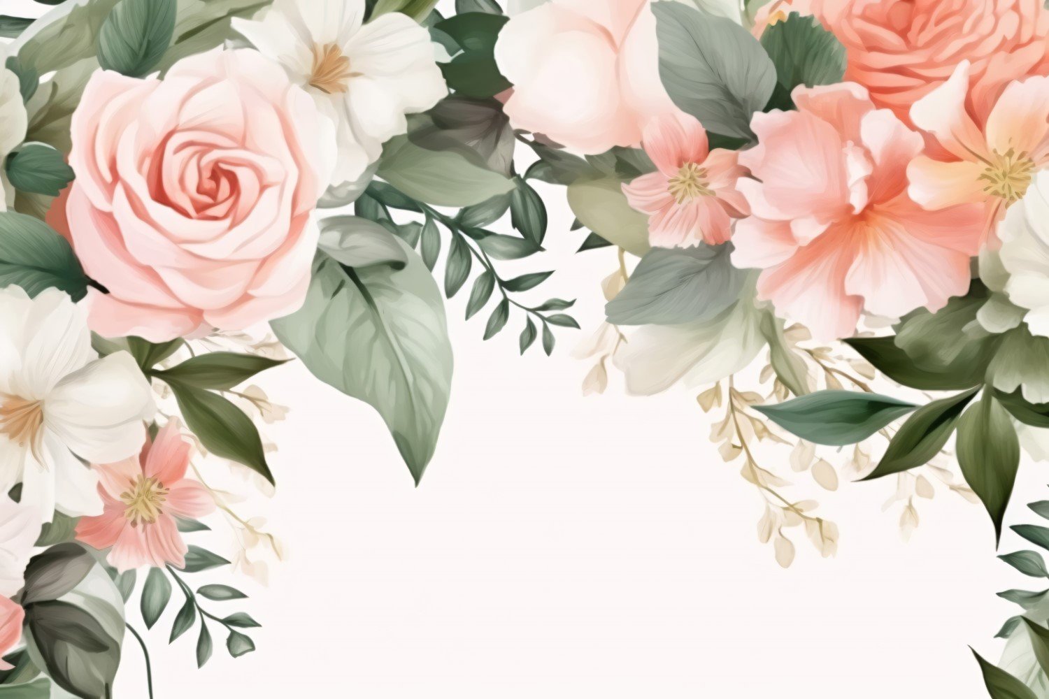 Watercolor Floral Background 354