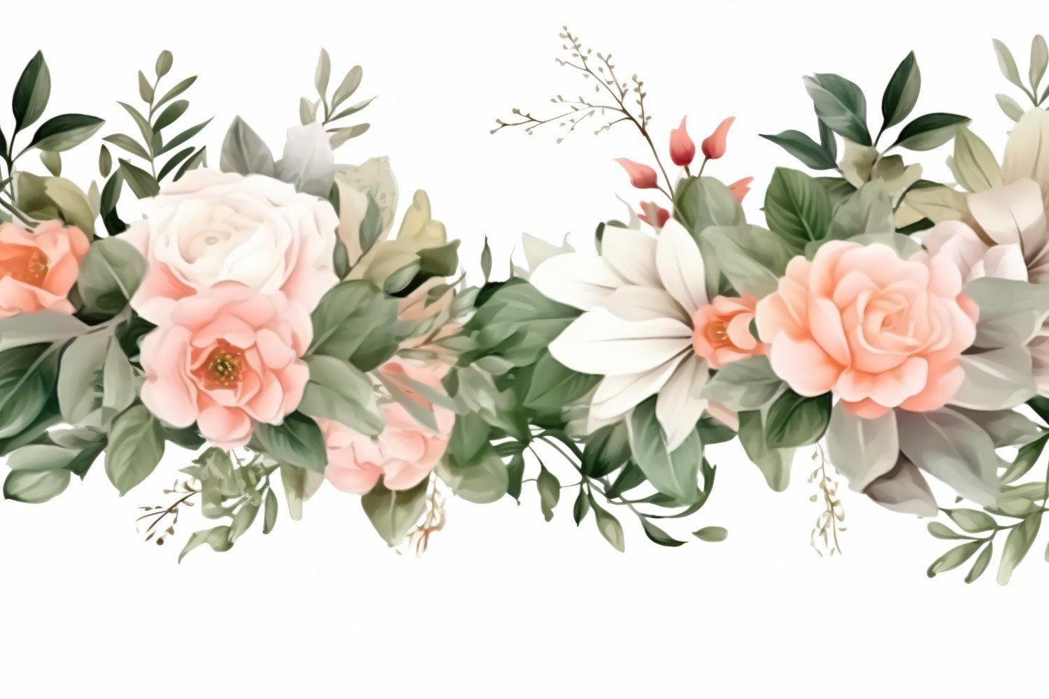 Watercolor Floral Background 357