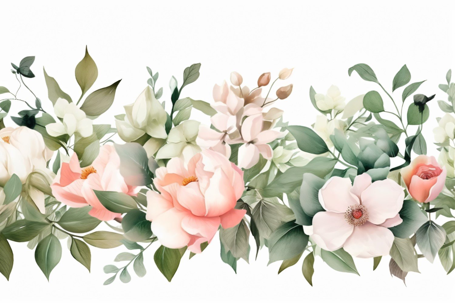 Watercolor Floral Background 361