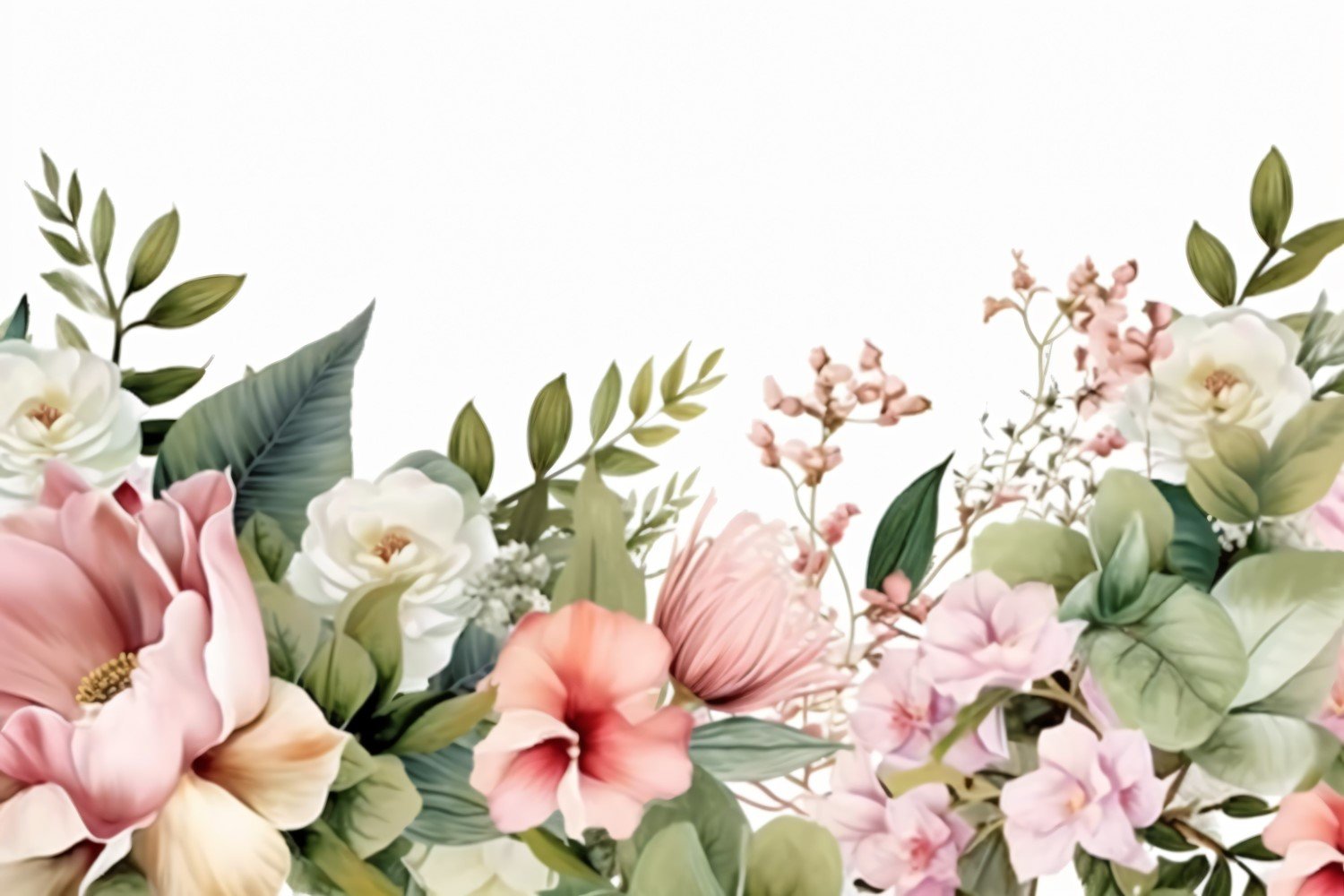 Watercolor Floral Background 364