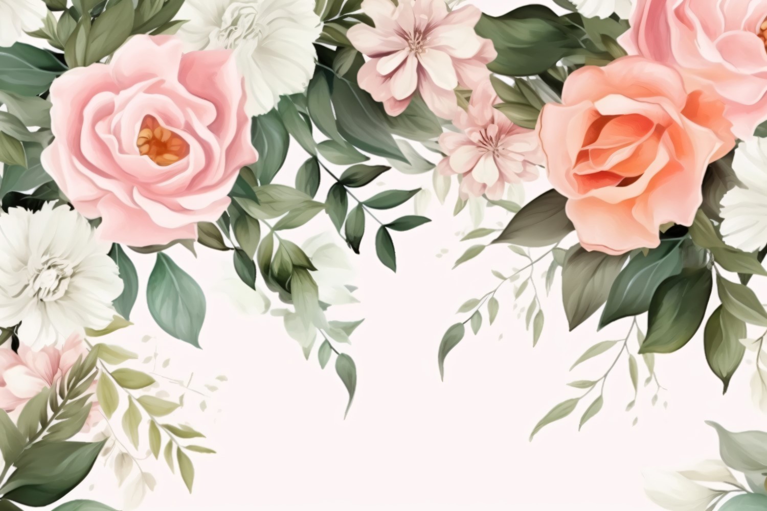 Watercolor Floral Background 368