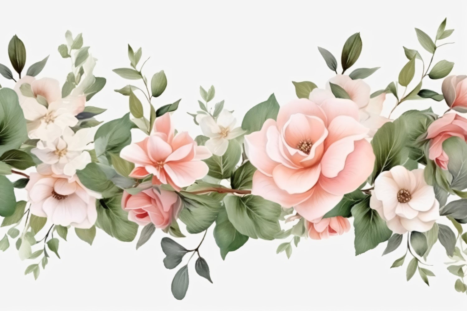 Watercolor flowers Background 369