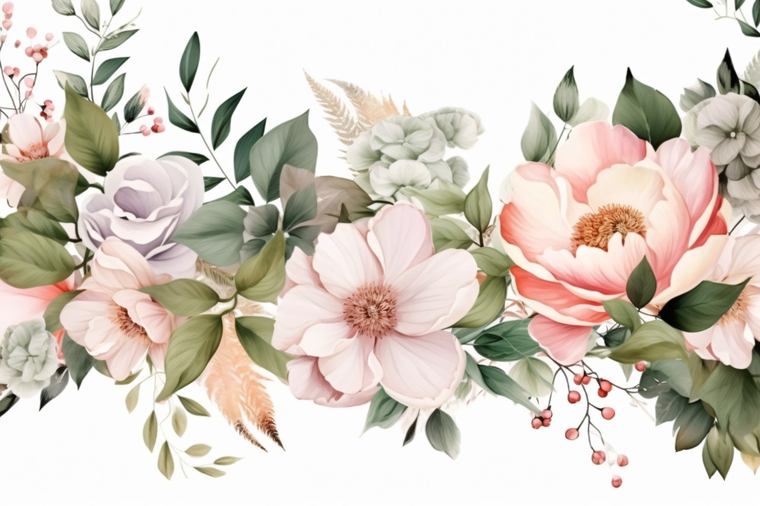 Watercolor Floral Background 372