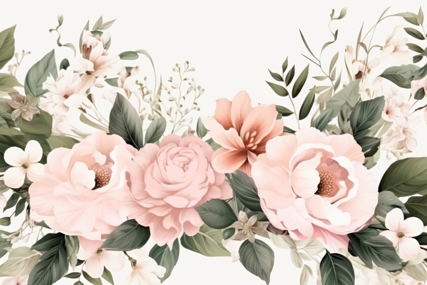 Watercolor flowers Background 375